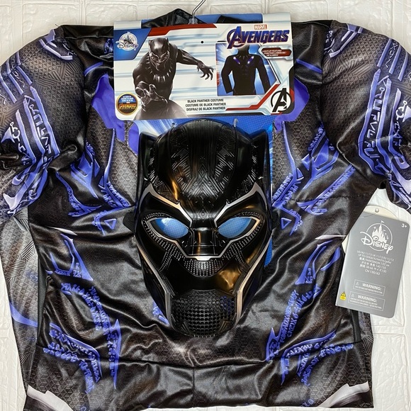 New Disney Marvel Avengers Black Panther Light-Up Costume for Kids 11-12 - Picture 4 of 13